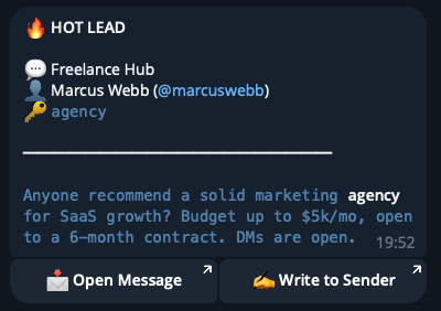 Telegram bot alerts step 1