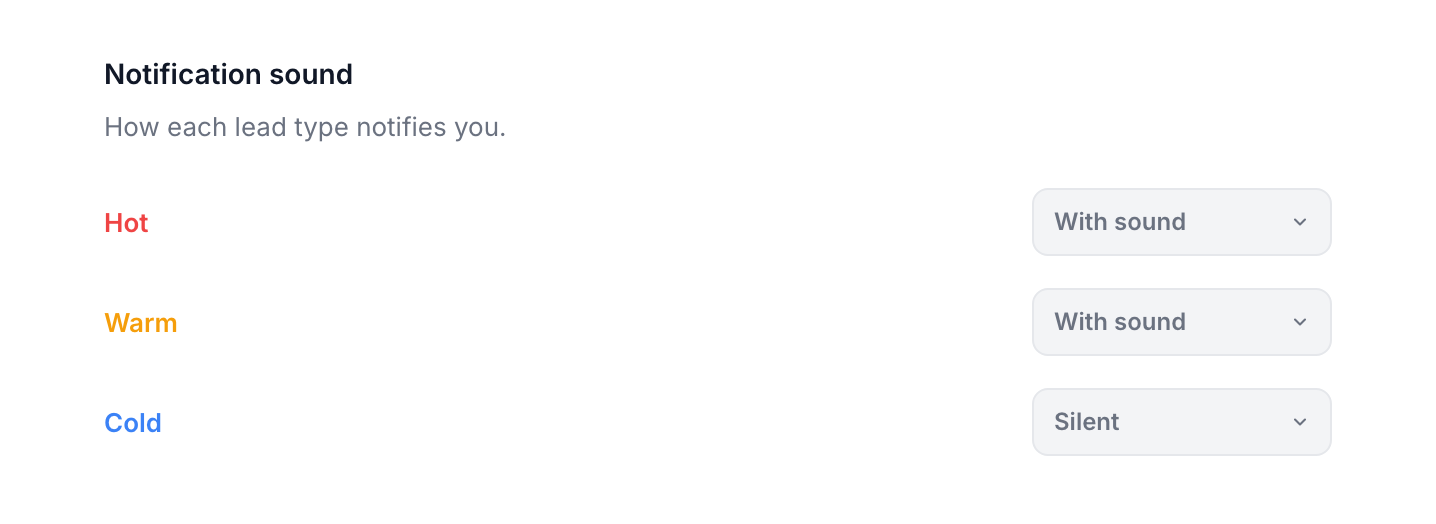 Per-tier notification sound