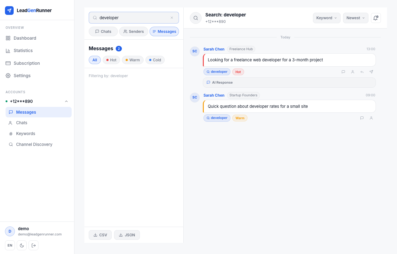Messages step 2